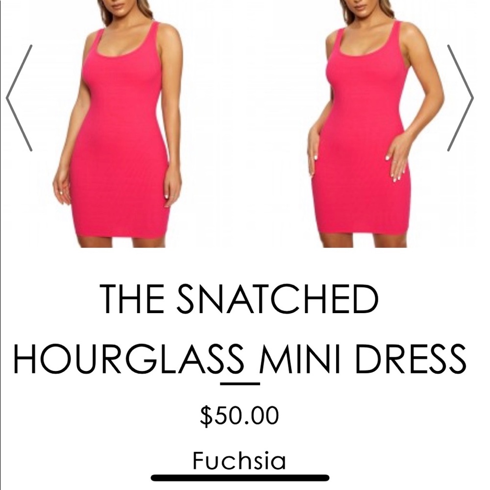 Naked Wardrobe Hot Pink Snatched Mini Dress Sz M